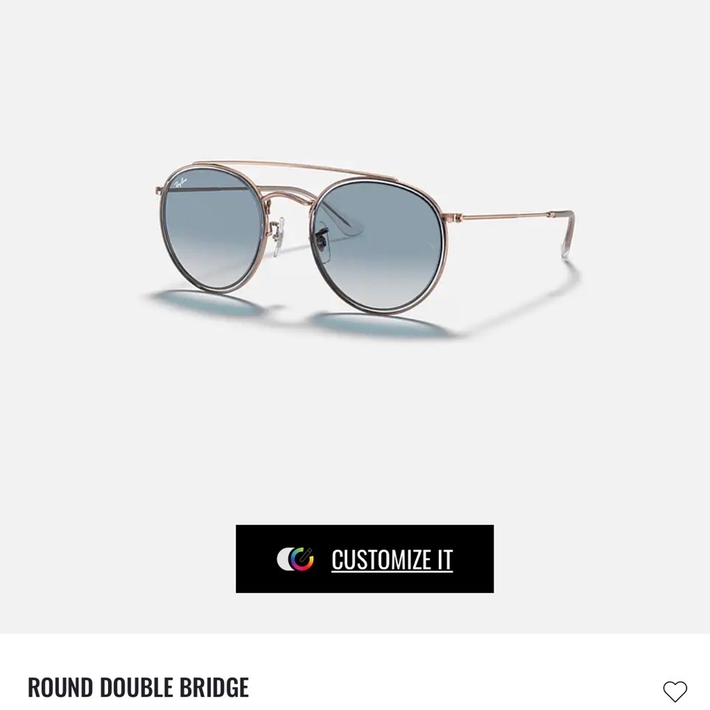 Ray Ban double bridge sunglasses light blue gradient